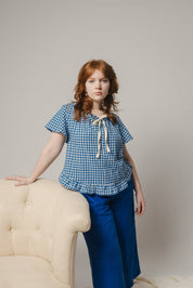 Pamut Apparel USA Zoe Top - Handwoven Cotton - plus size top, product view
