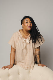 Pamut Apparel USA Zoe Top - Handwoven Cotton - plus size top, product view