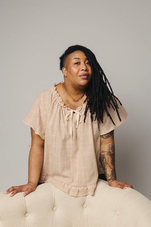 Pamut Apparel USA Zoe Top - Handwoven Cotton - plus size top, product view