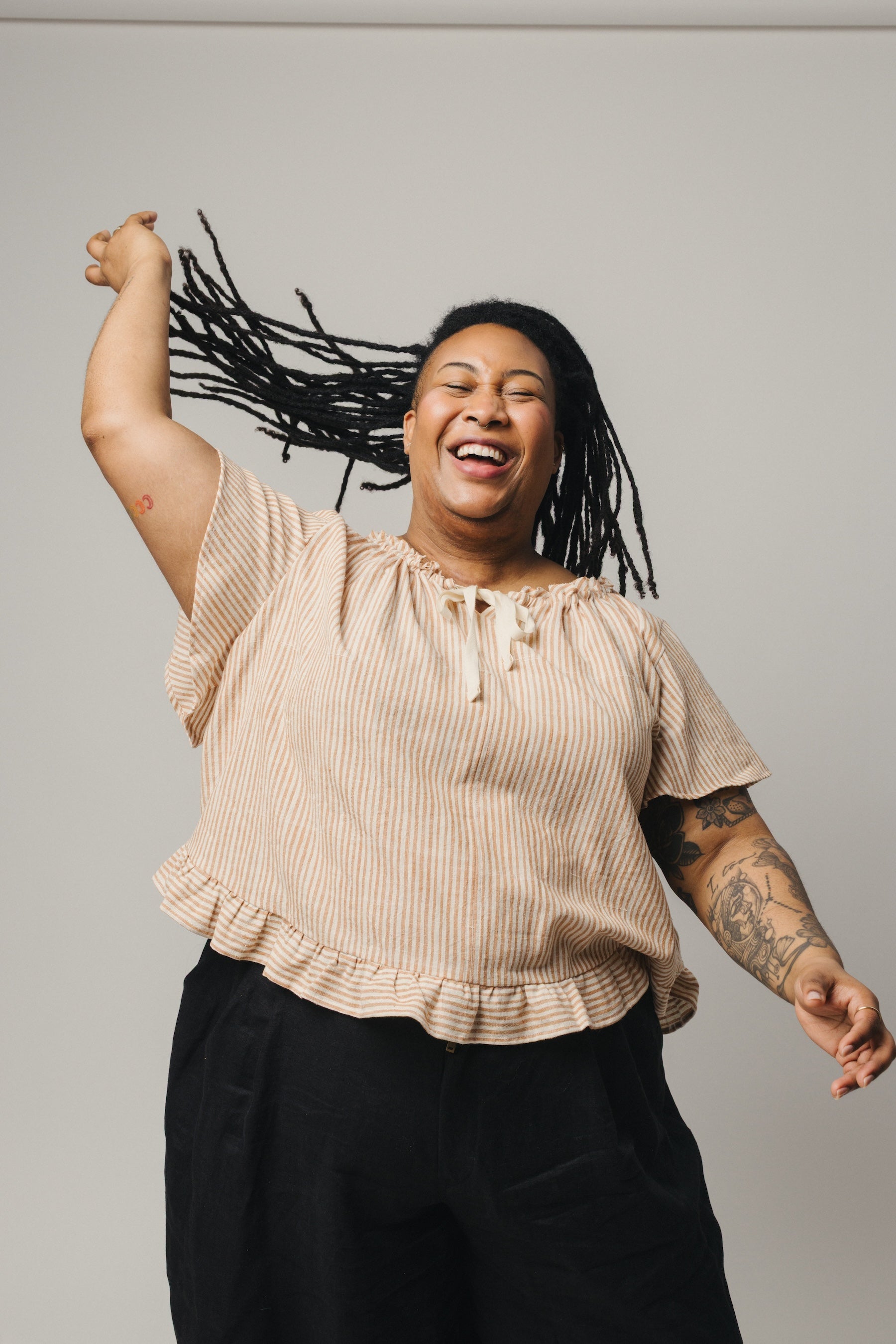 Pamut Apparel USA Zoe Top - Handwoven Cotton - plus size top, product view