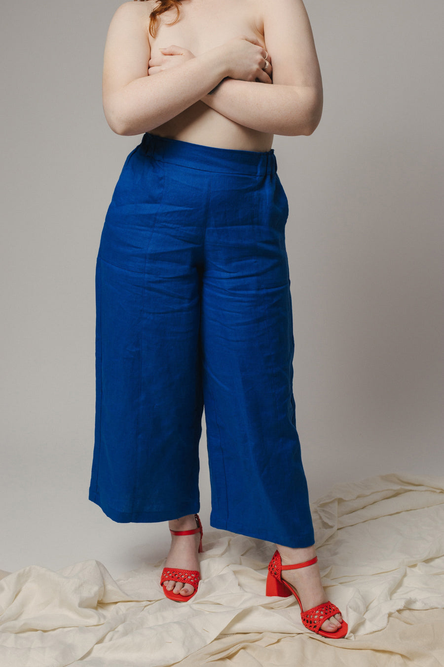 Pamut Apparel USA Emil Easy Crop Pant - Linen - plus size pant, product view