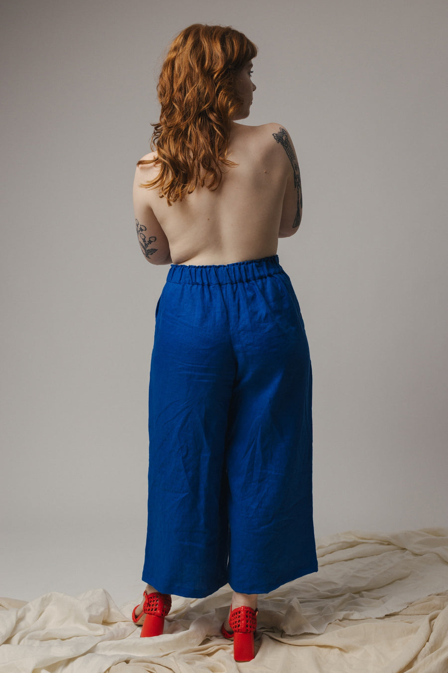 Pamut Apparel USA Emil Easy Crop Pant - Linen - plus size pant, product view