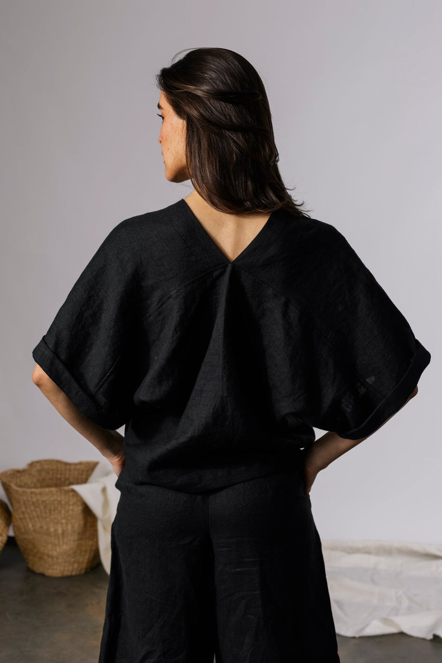 Pamut Apparel USA Judith Top - Linen - plus size top, product view