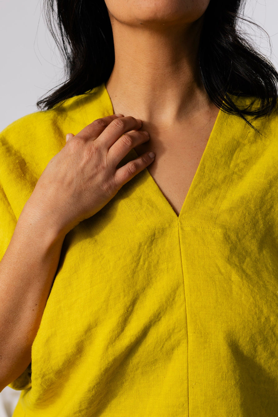 Pamut Apparel USA Judith Top - Linen - plus size top, product view