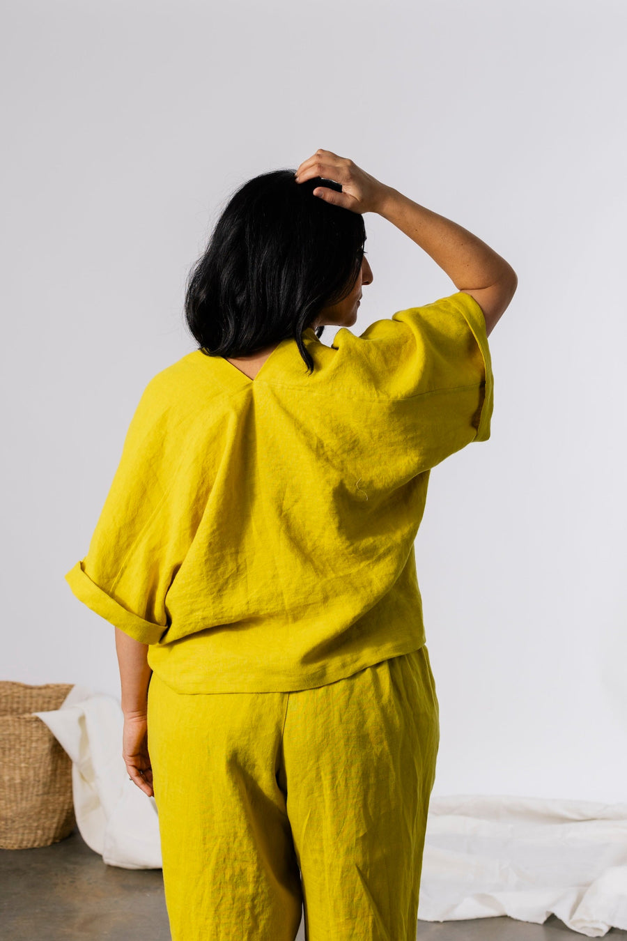 Pamut Apparel USA Judith Top - Linen - plus size top, product view