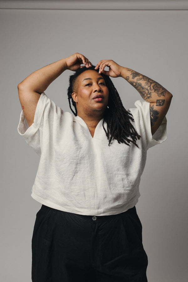 Pamut Apparel USA Judith Top - Linen - plus size top, product view