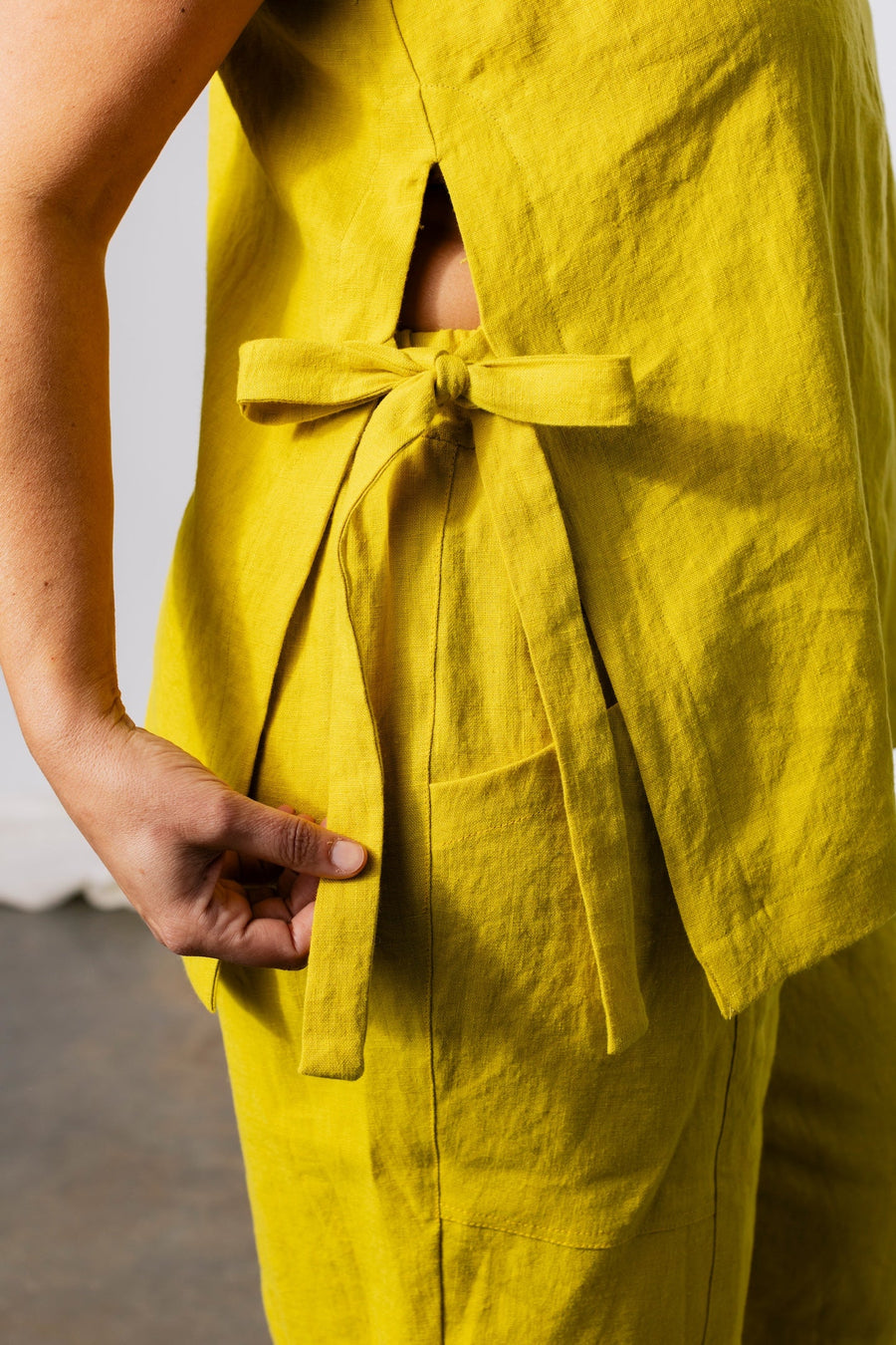 Pamut Apparel USA Maeva Top - Linen - plus size top, product view