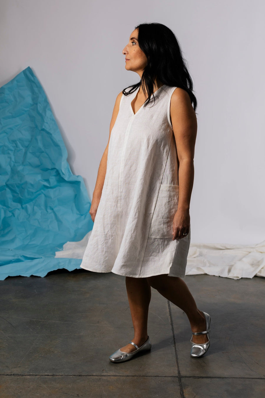 Pamut Apparel USA Mira Dress - Linen - plus size dress, product view