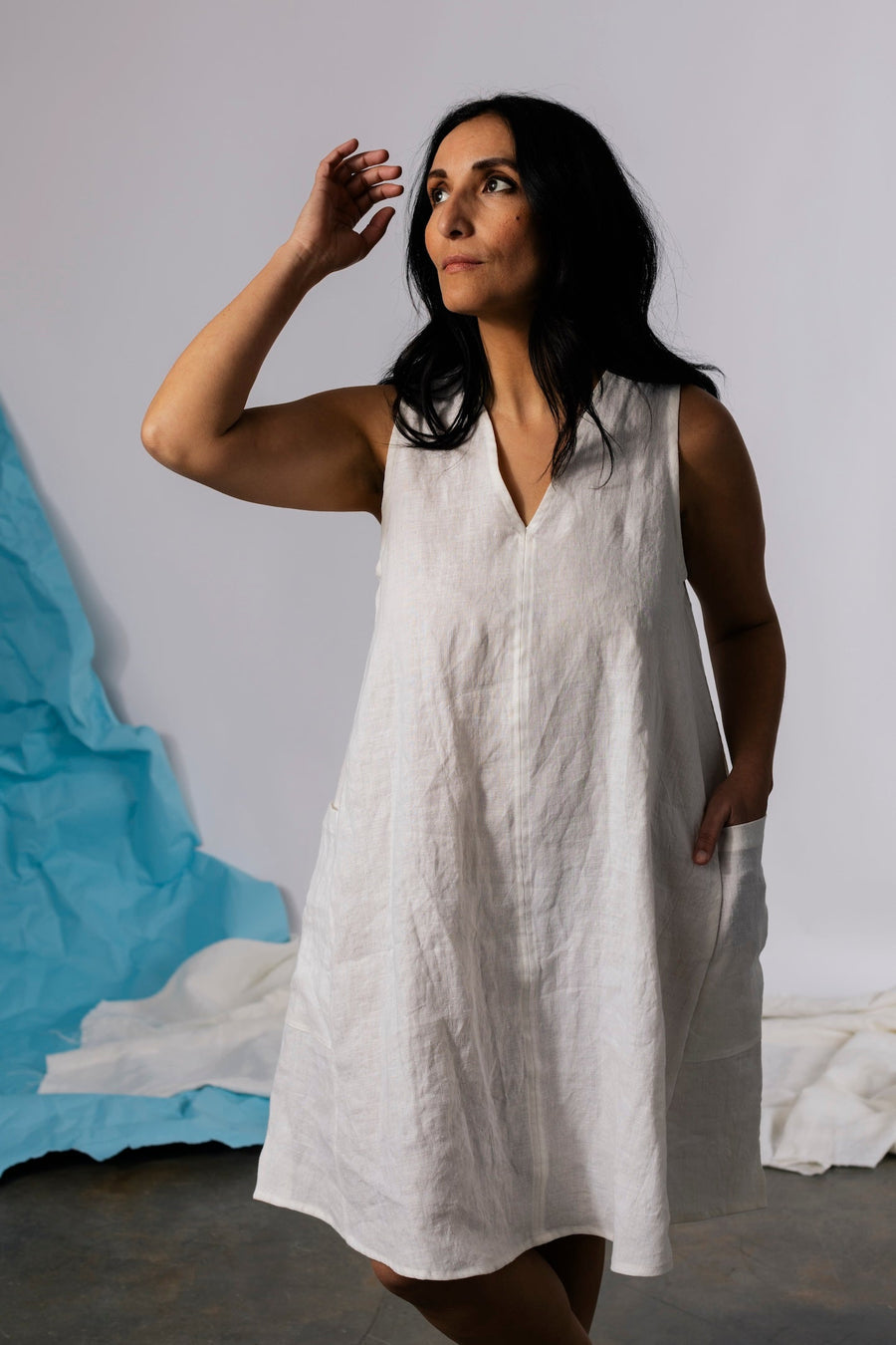Pamut Apparel USA Mira Dress - Linen - plus size dress, product view