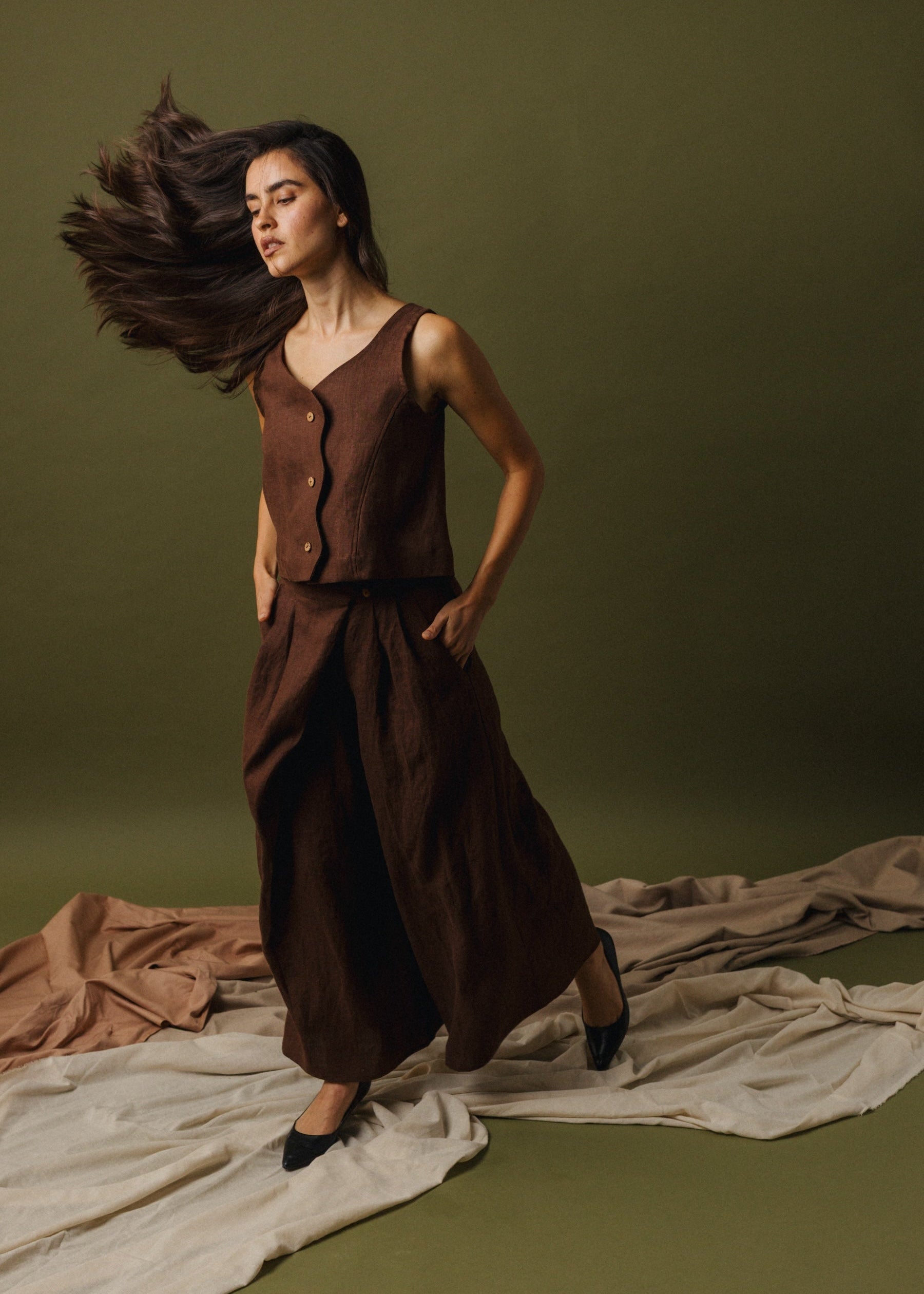 Wavy Top - Linen