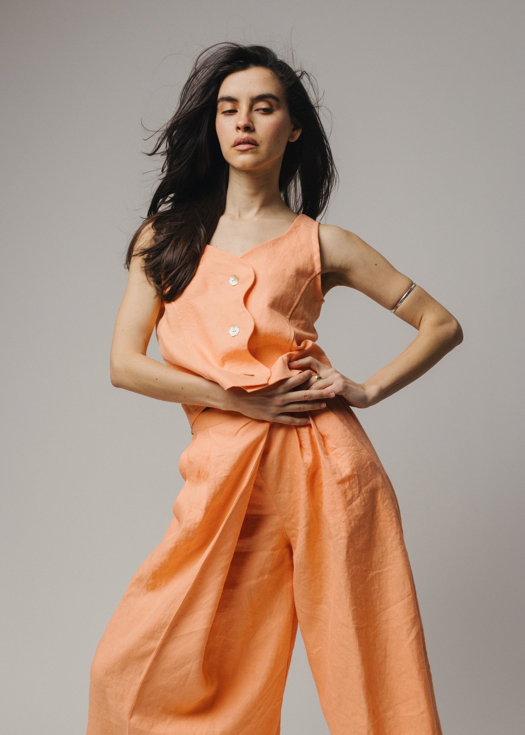 Wavy Top - Linen