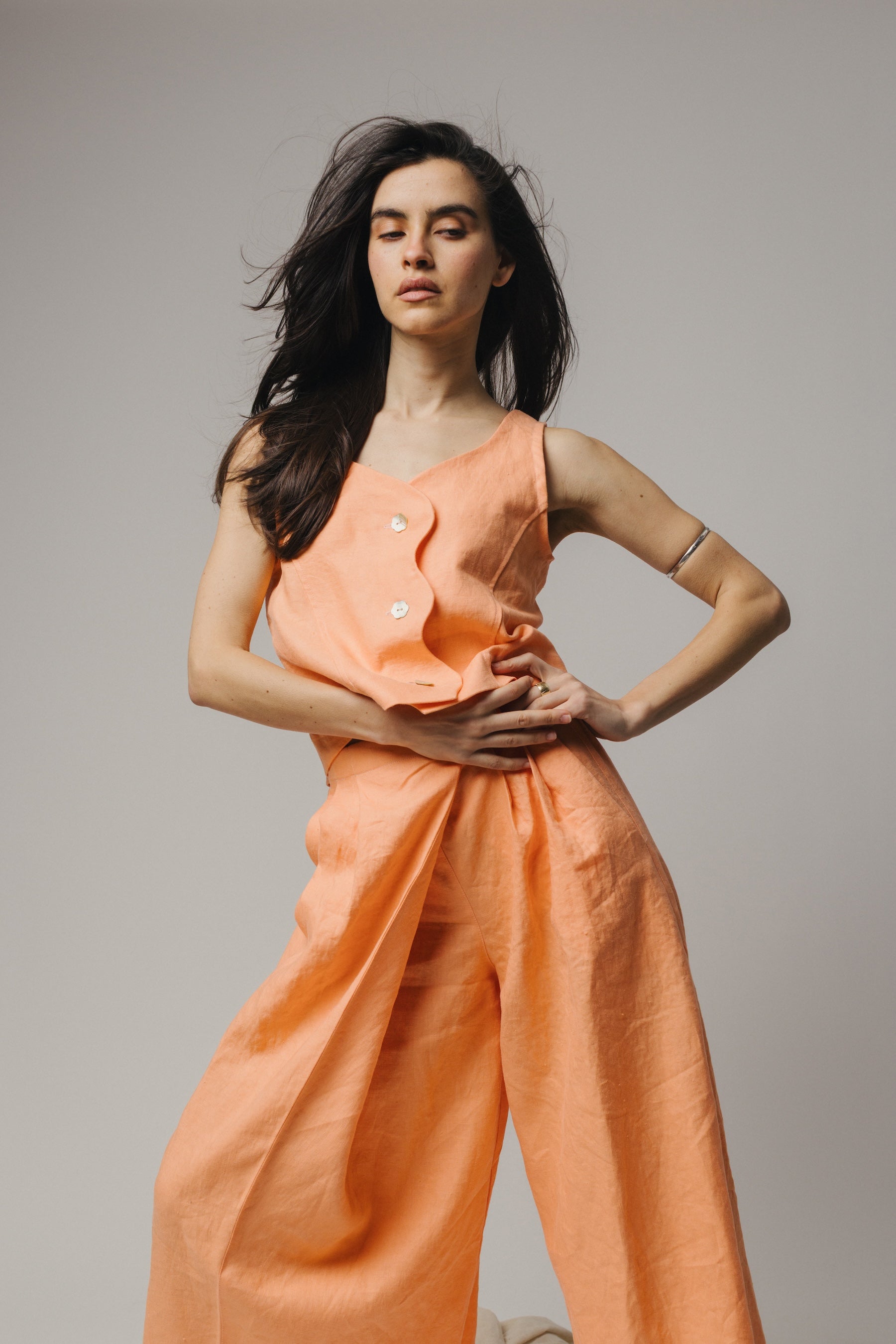 Wavy Top - Linen