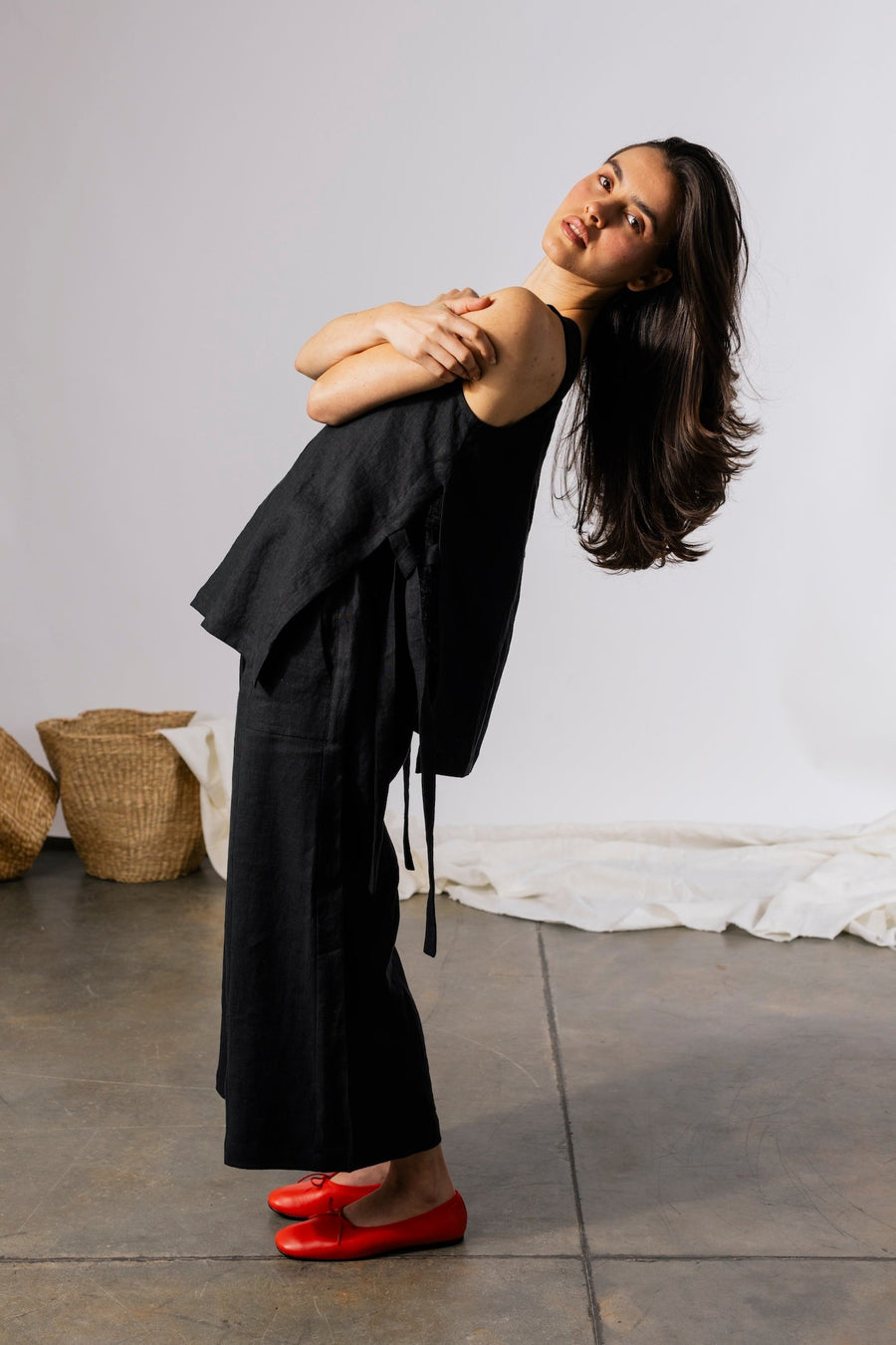 Pamut Apparel USA Maeva Top - Linen - plus size top, product view