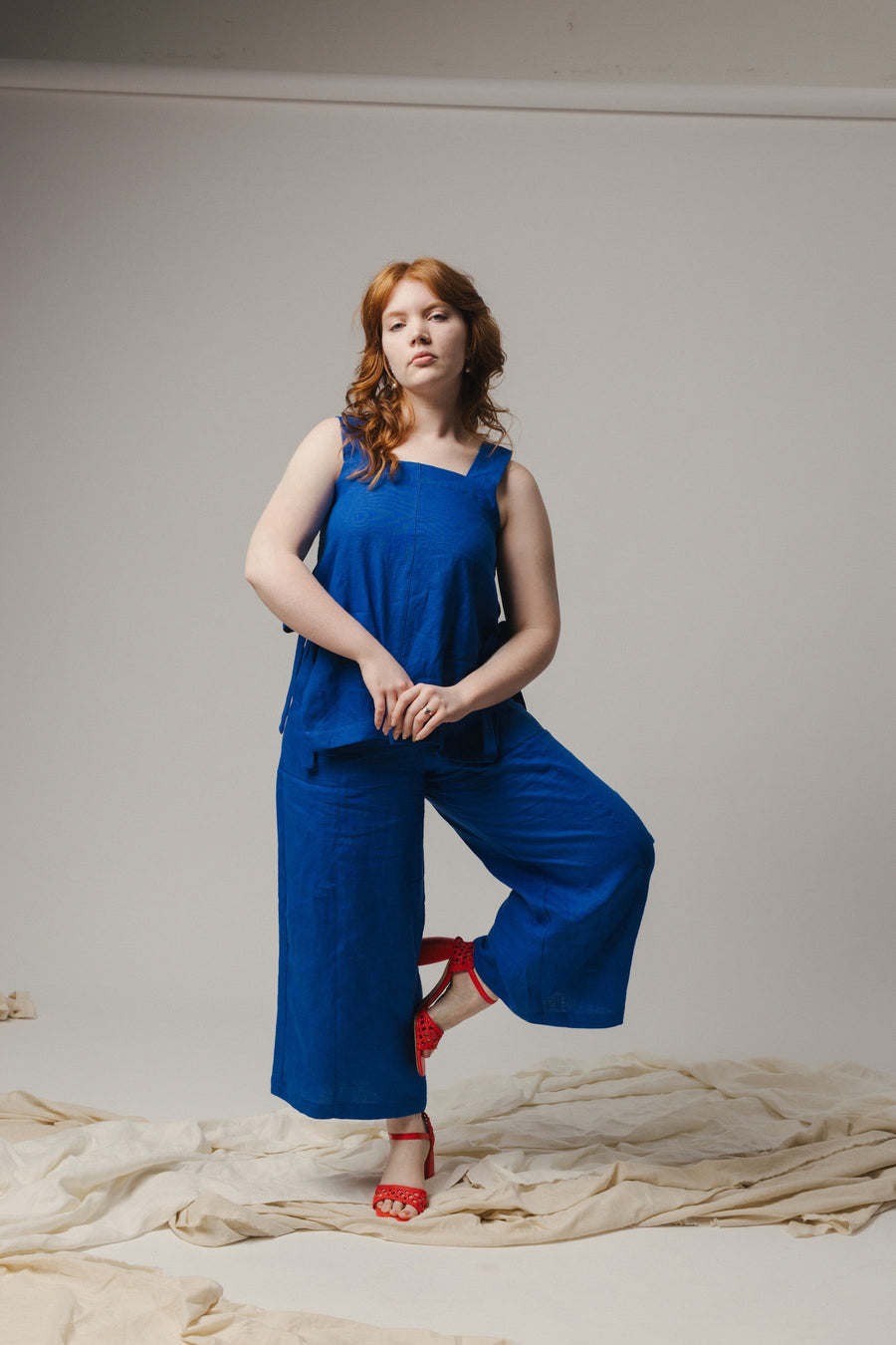 Pamut Apparel USA Emil Easy Crop Pant - Linen - plus size pant, product view
