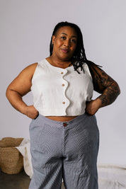 Wavy Top - Linen