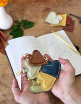 Feelhandmade Leather Heart Charm - premium designer bag