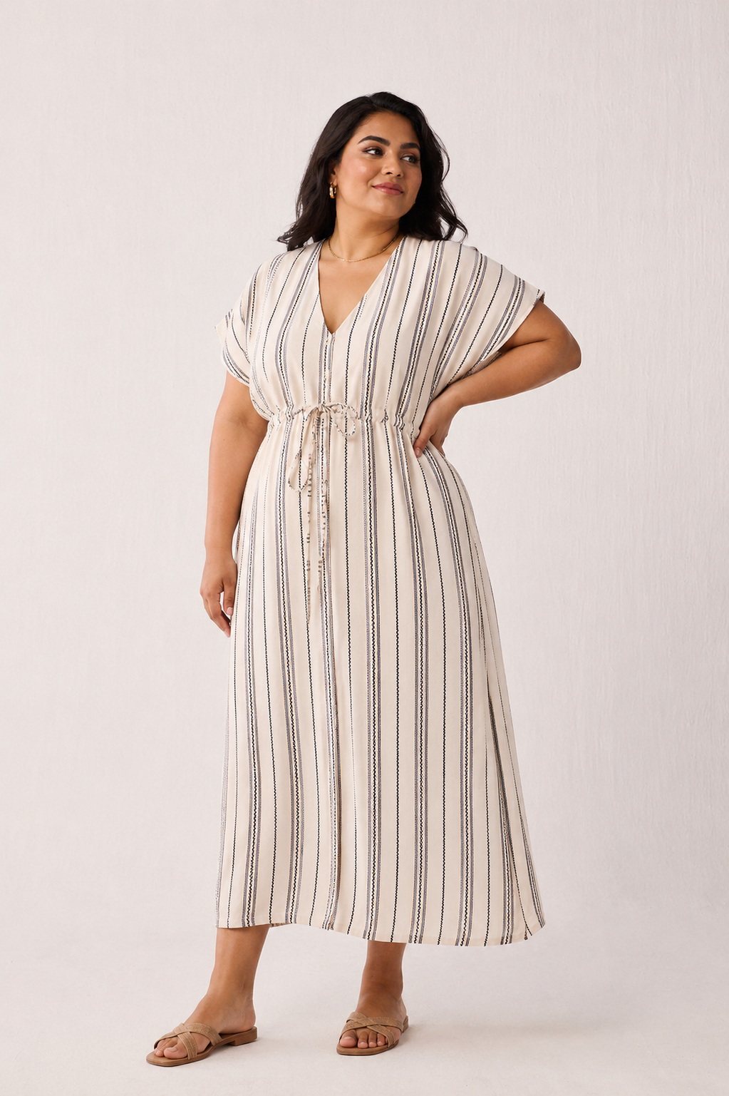 Reistor Striped Organic Cotton Maxi Dress | Size-Inclusive Fashion | Viva Voce