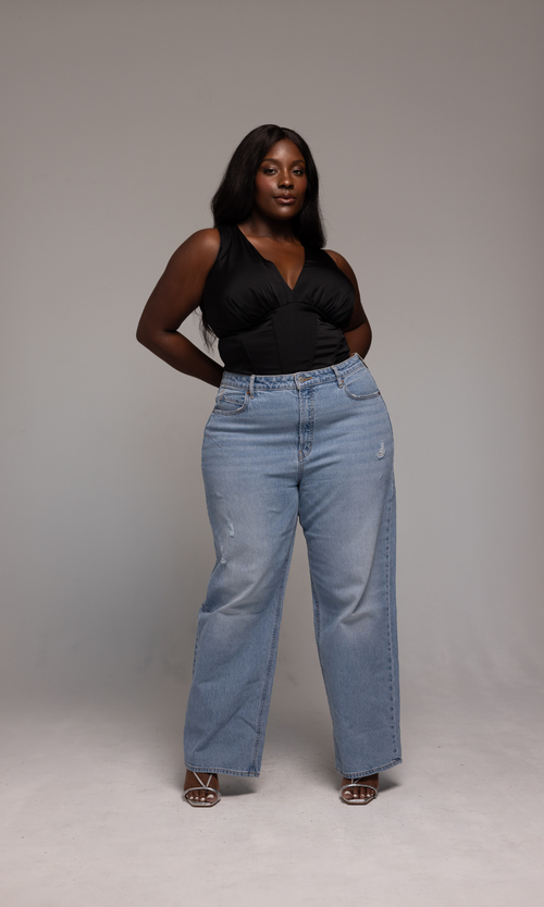 GIA/irl Briana Corset Top - plus size top, product view
