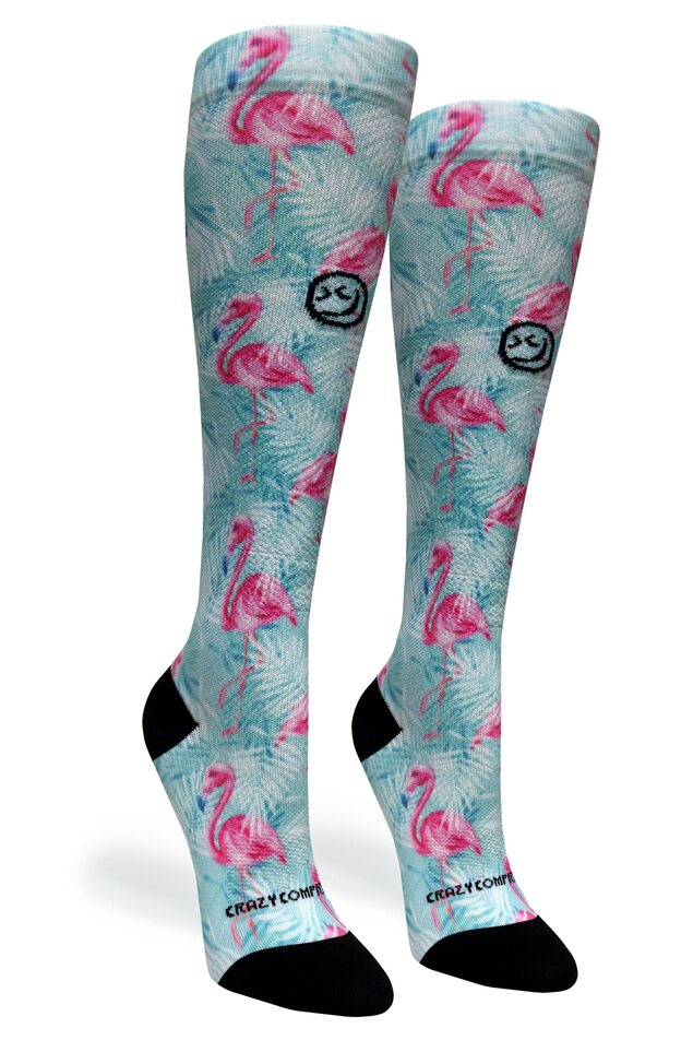 Crazy Compression Tropical Flamingo - (Standard & Extra Wide) - handcrafted accessory