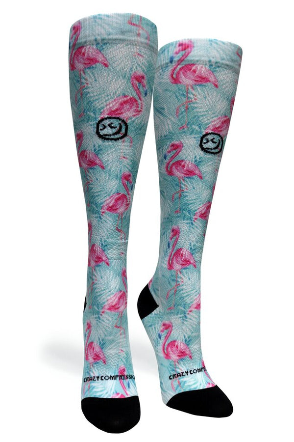Crazy Compression Tropical Flamingo - (Standard & Extra Wide) - handcrafted accessory