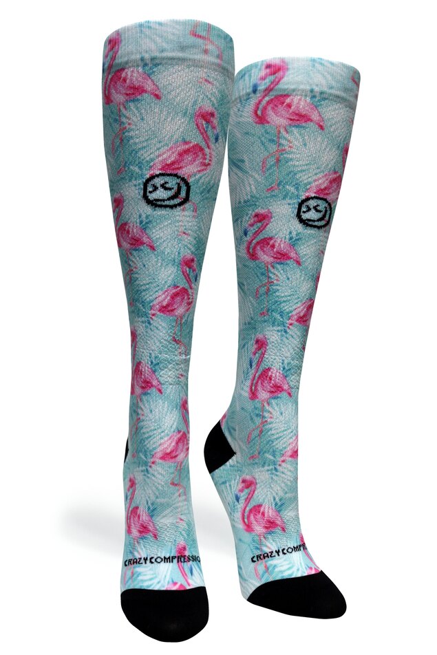Crazy Compression Tropical Flamingo - (Standard & Extra Wide) - handcrafted accessory