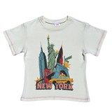 Fruit Face NYC baby tee with New York City graphic