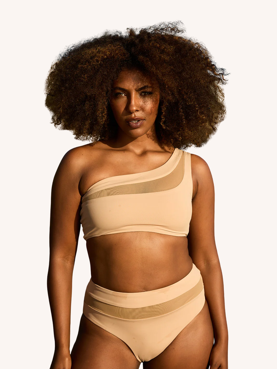 Nomads Swimwear Bay Bottom II in Taupe - plus size swimwear, product view