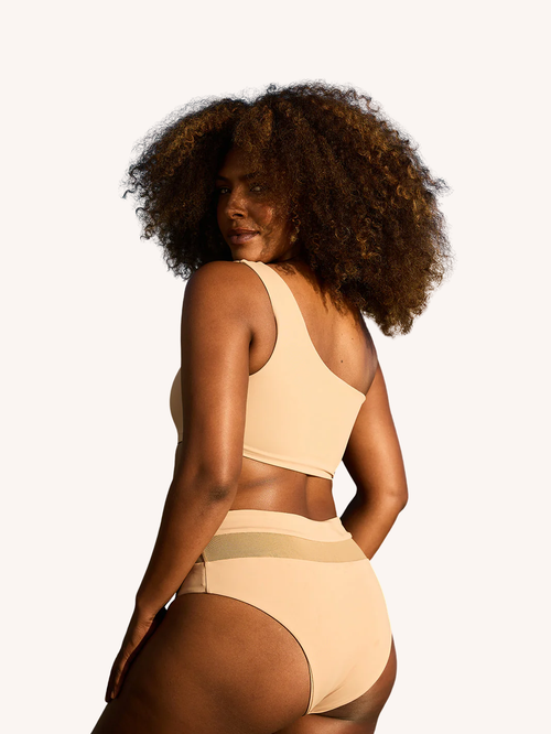 Nomads Swimwear Bay Top II in Taupe - plus size swimwear, product view