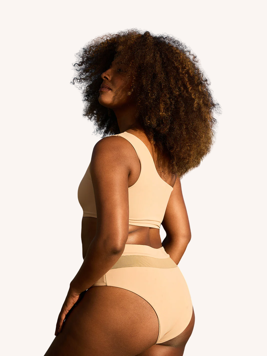 Nomads Swimwear Bay Bottom II in Taupe - plus size swimwear, product view