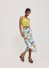 Hilary MacMillan Antique Floral Midi Skirt in Antique Floral - size-inclusive women's clothing