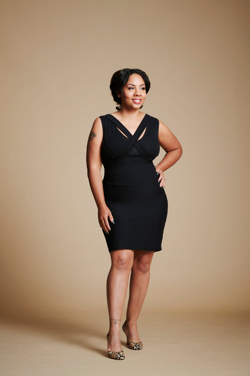 Embrago Bra-Free Body Con Dress - inclusive bra, product view