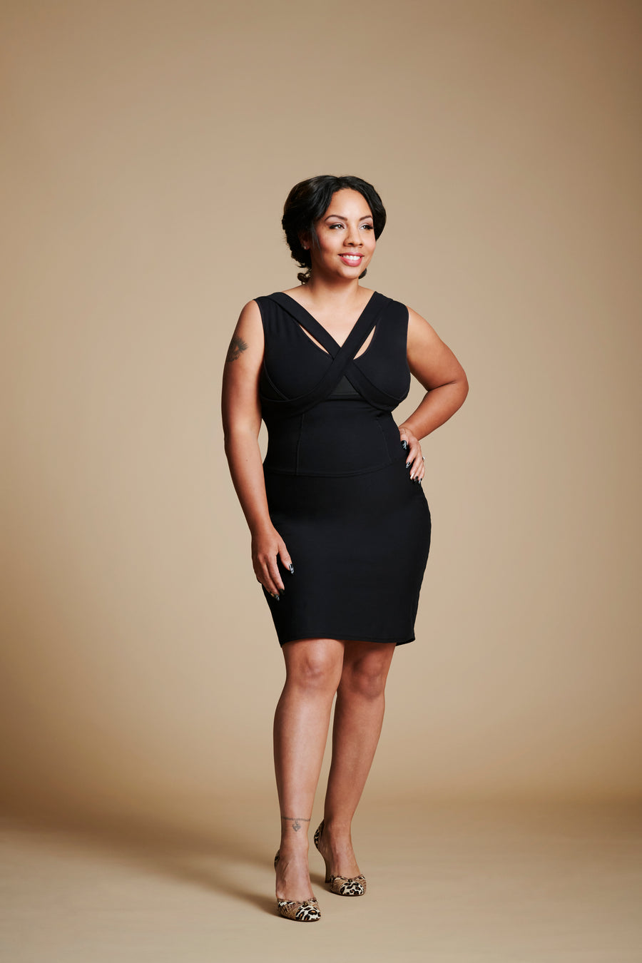 Embrago Bra-Free Body Con Dress - inclusive bra, product view