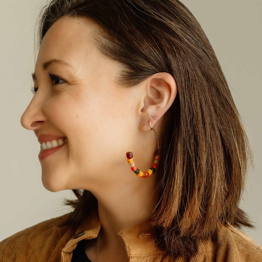 Sela Designs Sunrise Ellen Hoop Earrings - handcrafted earrings
