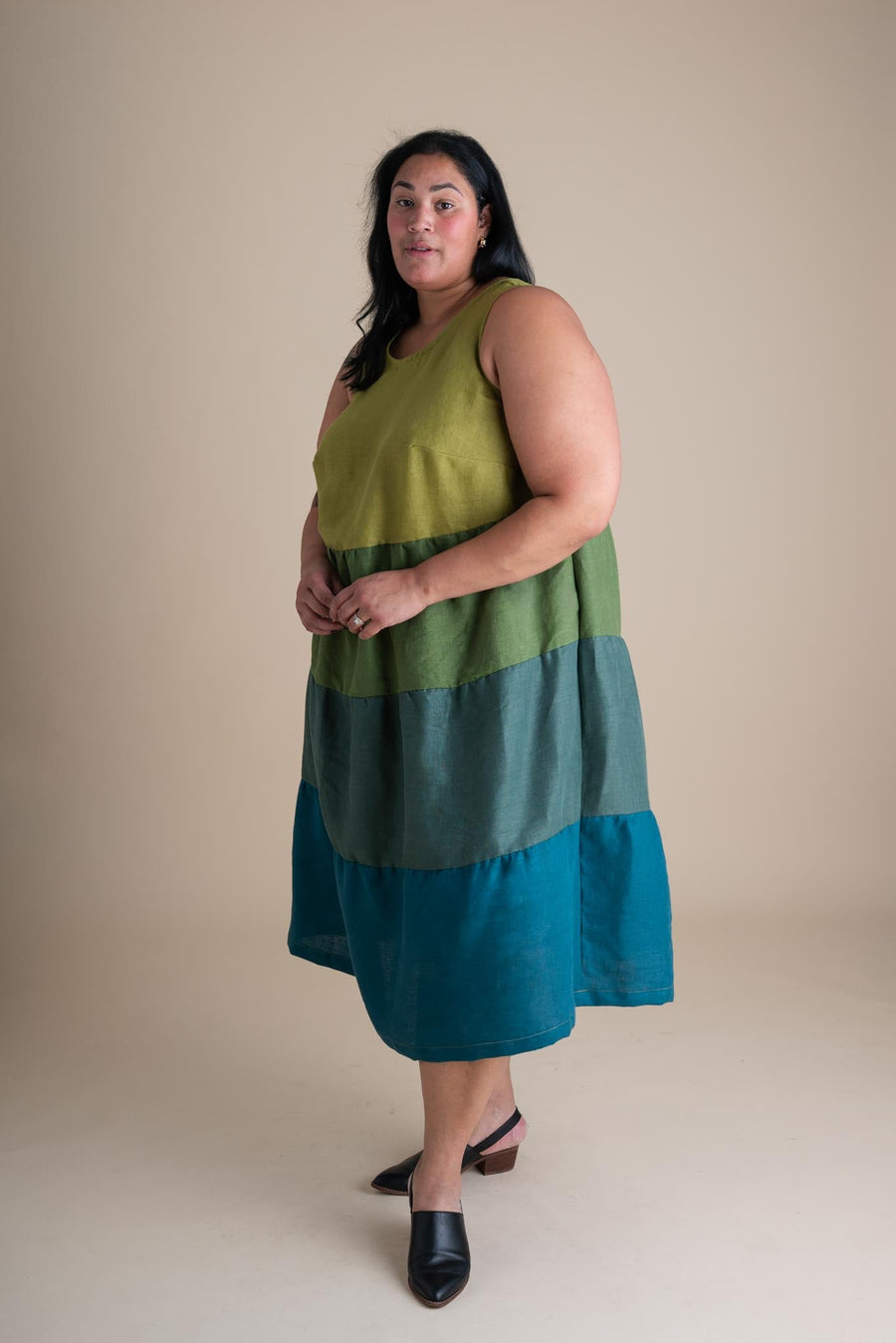 Conscious Clothing Willow Dress in Dusk - plus size dress, product view