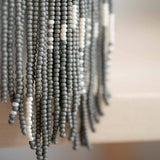 Fair + Simple Beaded Fringe Earrings in Gris - handcrafted earrings