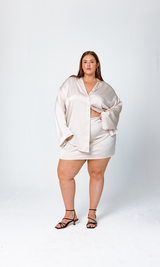 GIA/irl Penelope Skirt in Ivory - plus size skirt, product view