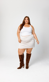 GIA/irl Penelope Skirt in Ivory - plus size skirt, product view