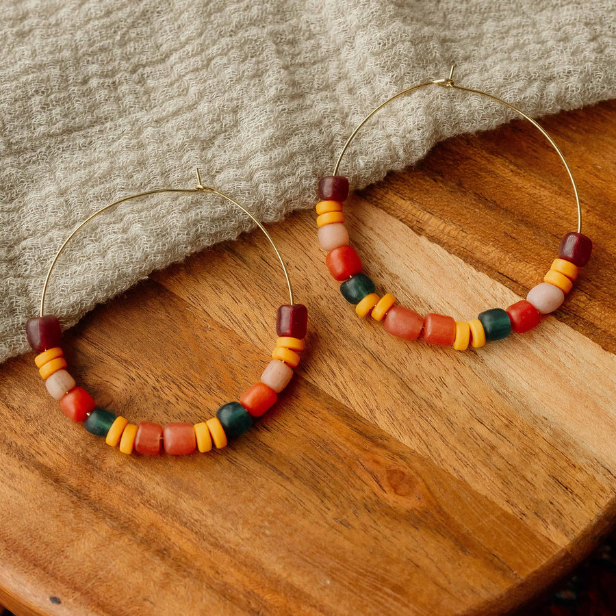 Sela Designs Sunrise Ellen Hoop Earrings - handcrafted earrings