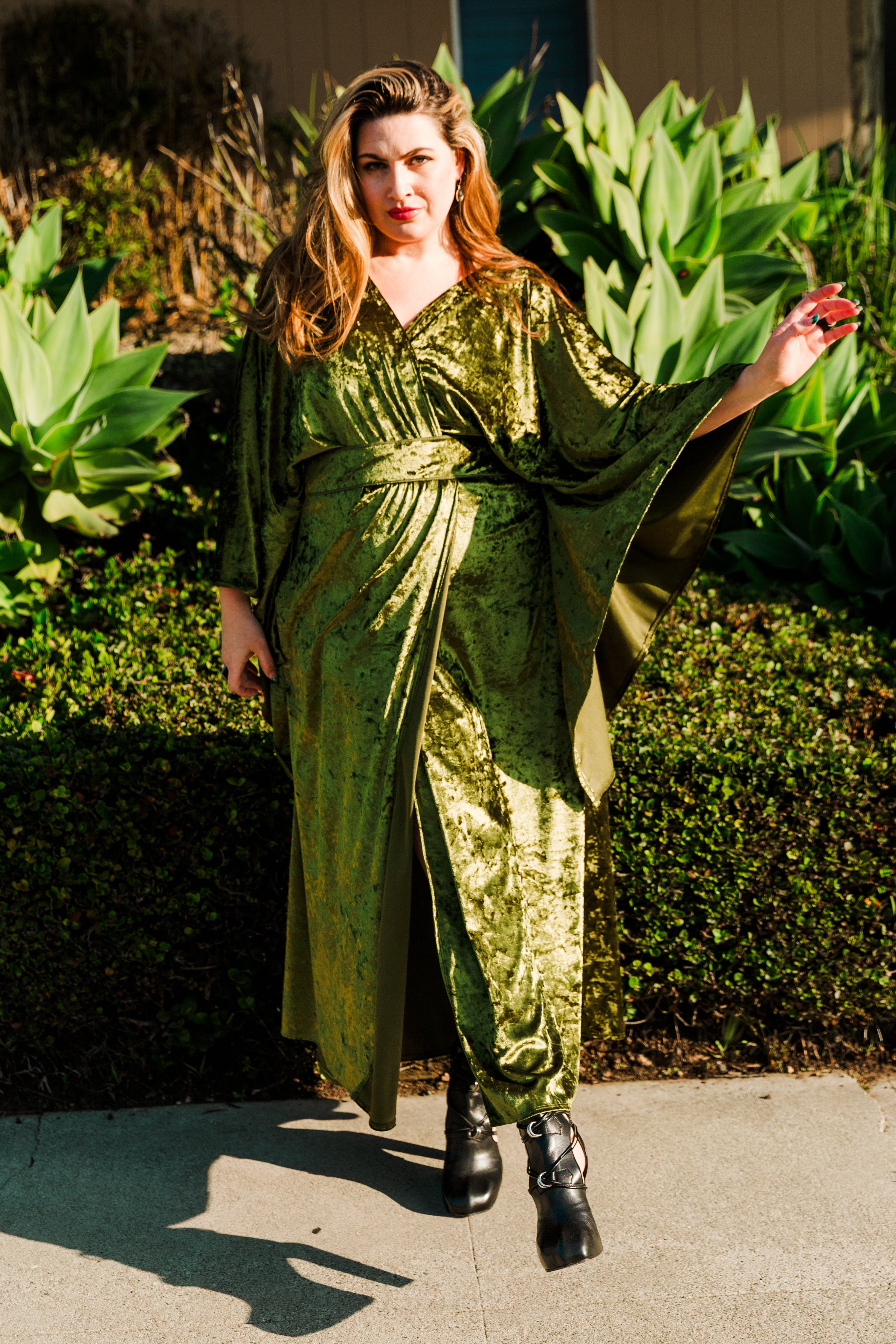 Bohémienne Kimono Robe in “Manzanilla”
