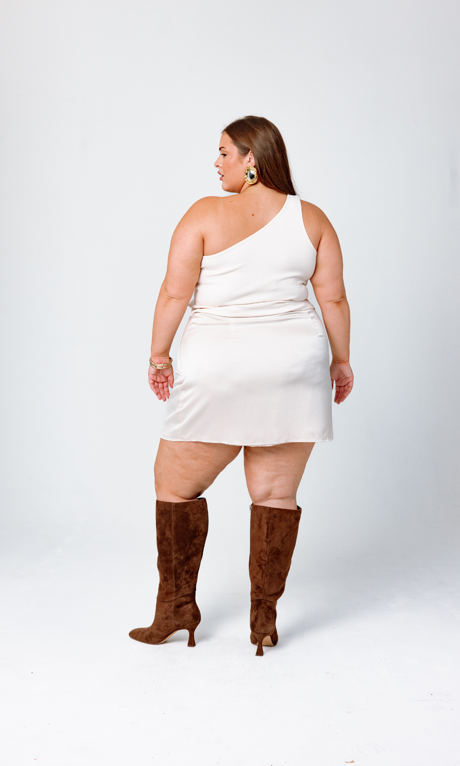 GIA/irl Penelope Skirt in Ivory - plus size skirt, product view