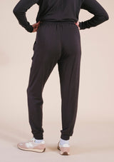 Poplinen Agnes Modal Jogger Pant - Dark Chocolate - plus size jogger pant, product view