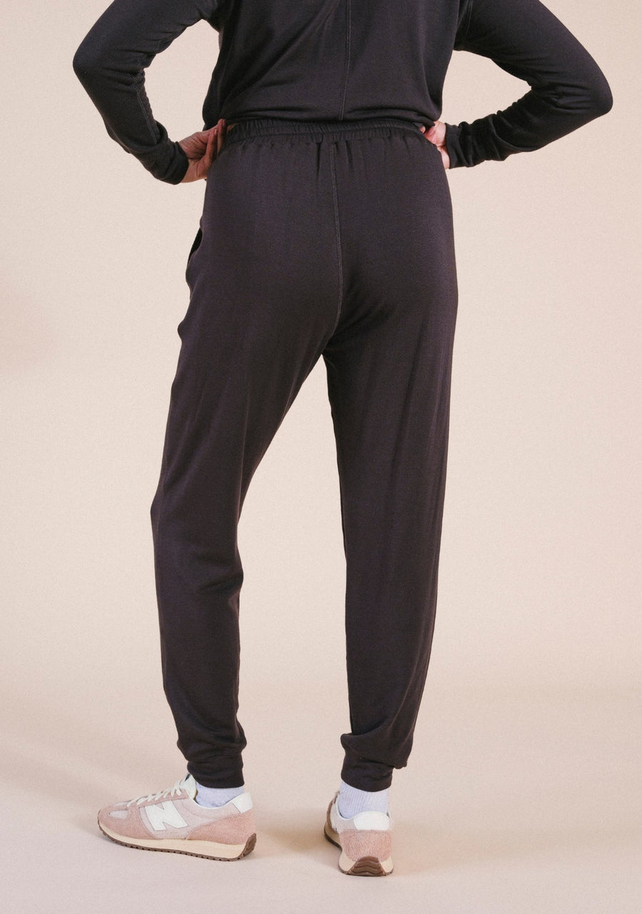 Poplinen Agnes Modal Jogger Pant - Dark Chocolate - plus size jogger pant, product view