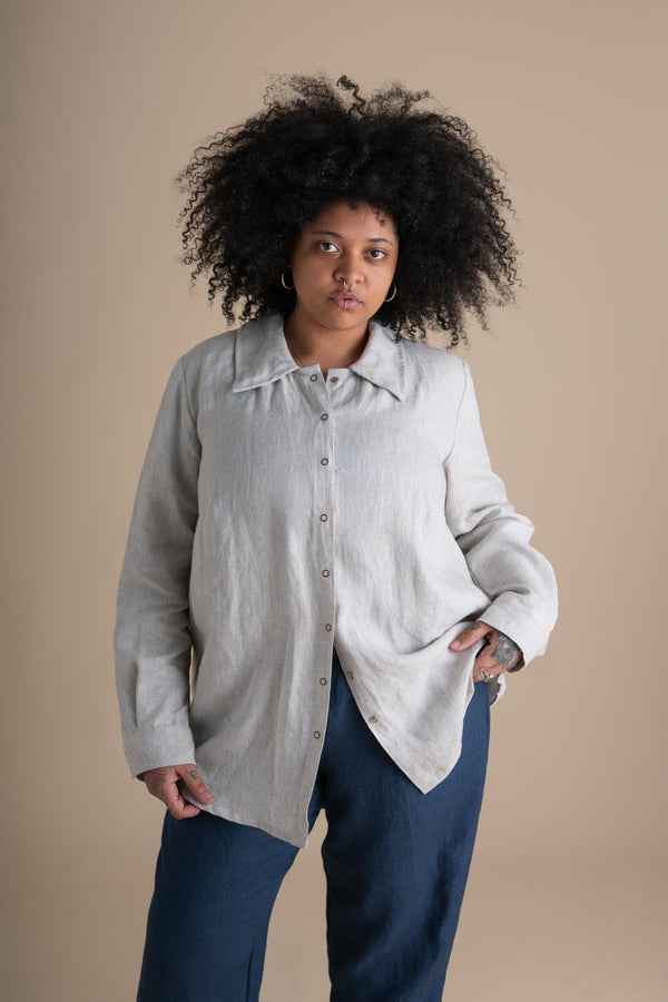 Conscious Clothing Alchemist Top in Sand Dollar - plus size top, product view