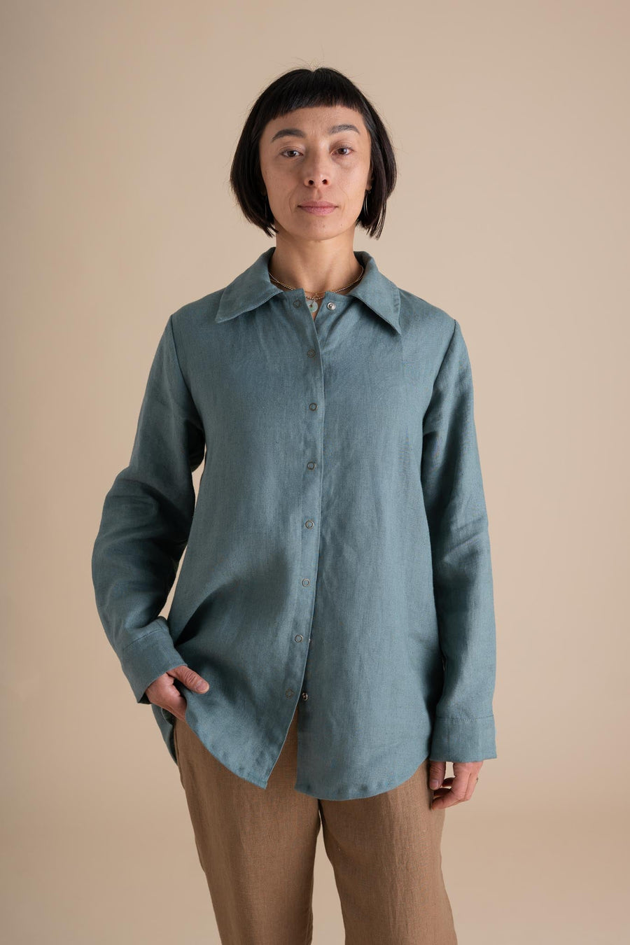 Conscious Clothing Alchemist Top in Agave - plus size top, product view