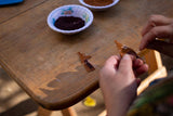Fair + Simple Beaded Fringe Earrings in Otoño - handcrafted earrings