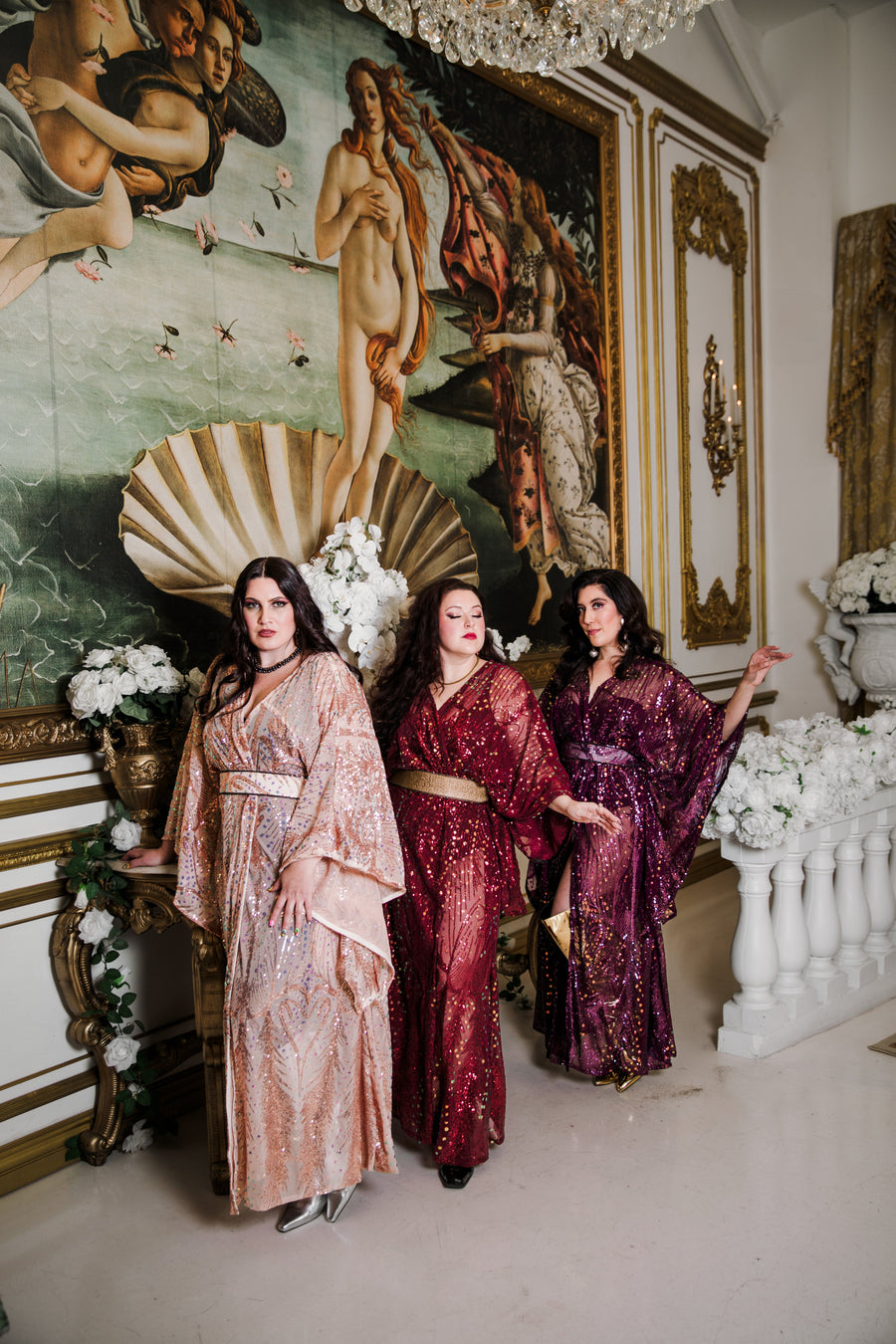 byVINNIK Runway Bohémienne Kimono Robe in “Stardust” (Rose Gold) - plus size garment, product view