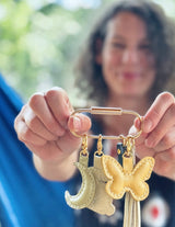 Feelhandmade Leather Butterfly Charm - premium designer bag