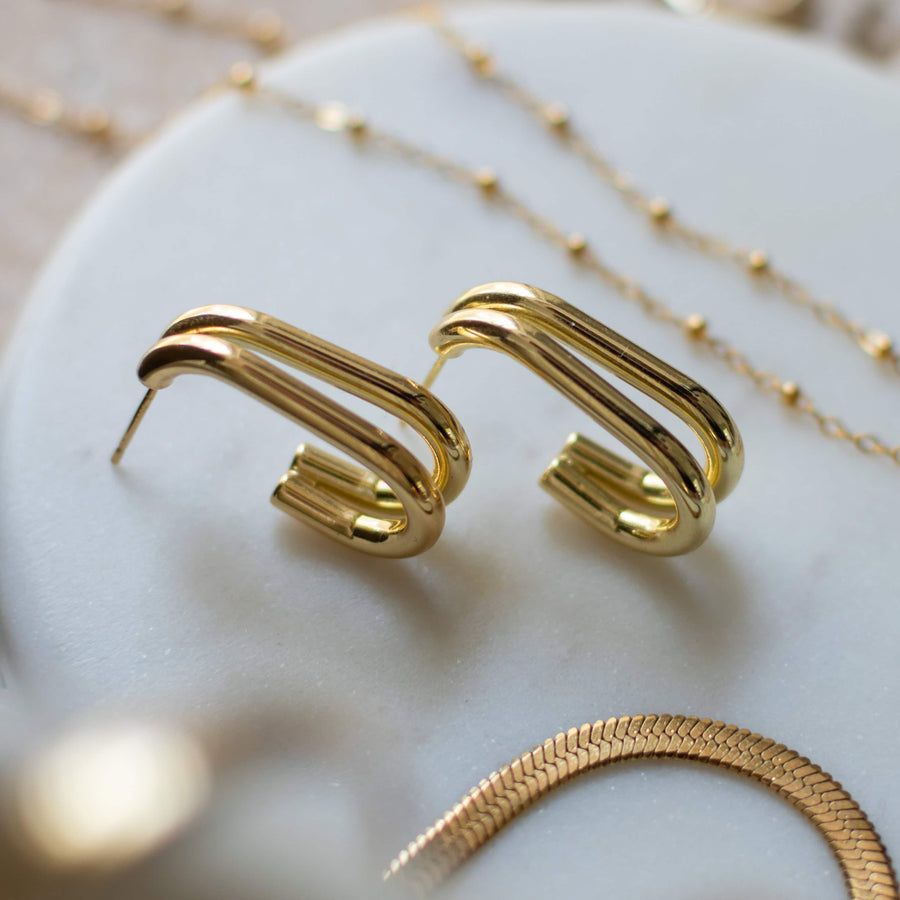 Sela Designs Eva Double Hoop Earrings - handcrafted earrings