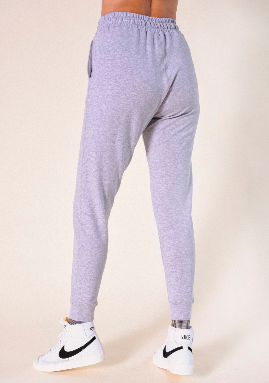 Poplinen Agnes Organic Cotton + Tencel™ Jogger Pant - Heather Gray - plus size jogger pant, product view