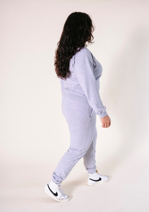 Poplinen Agnes Organic Cotton + Tencel™ Jogger Pant - Heather Gray - plus size jogger pant, product view